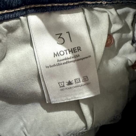 Mother The Mid Rise Dazzler Ankle Fray Jeans In Riding The Cliffside Size 31 NWT - Picture 11 of 12